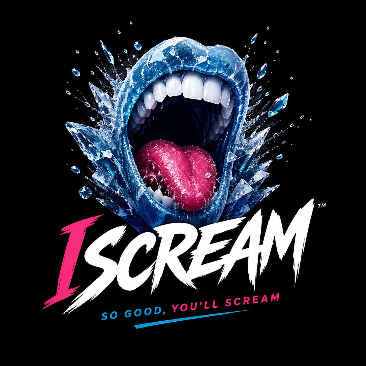 Detaliu vizual de logo iScream